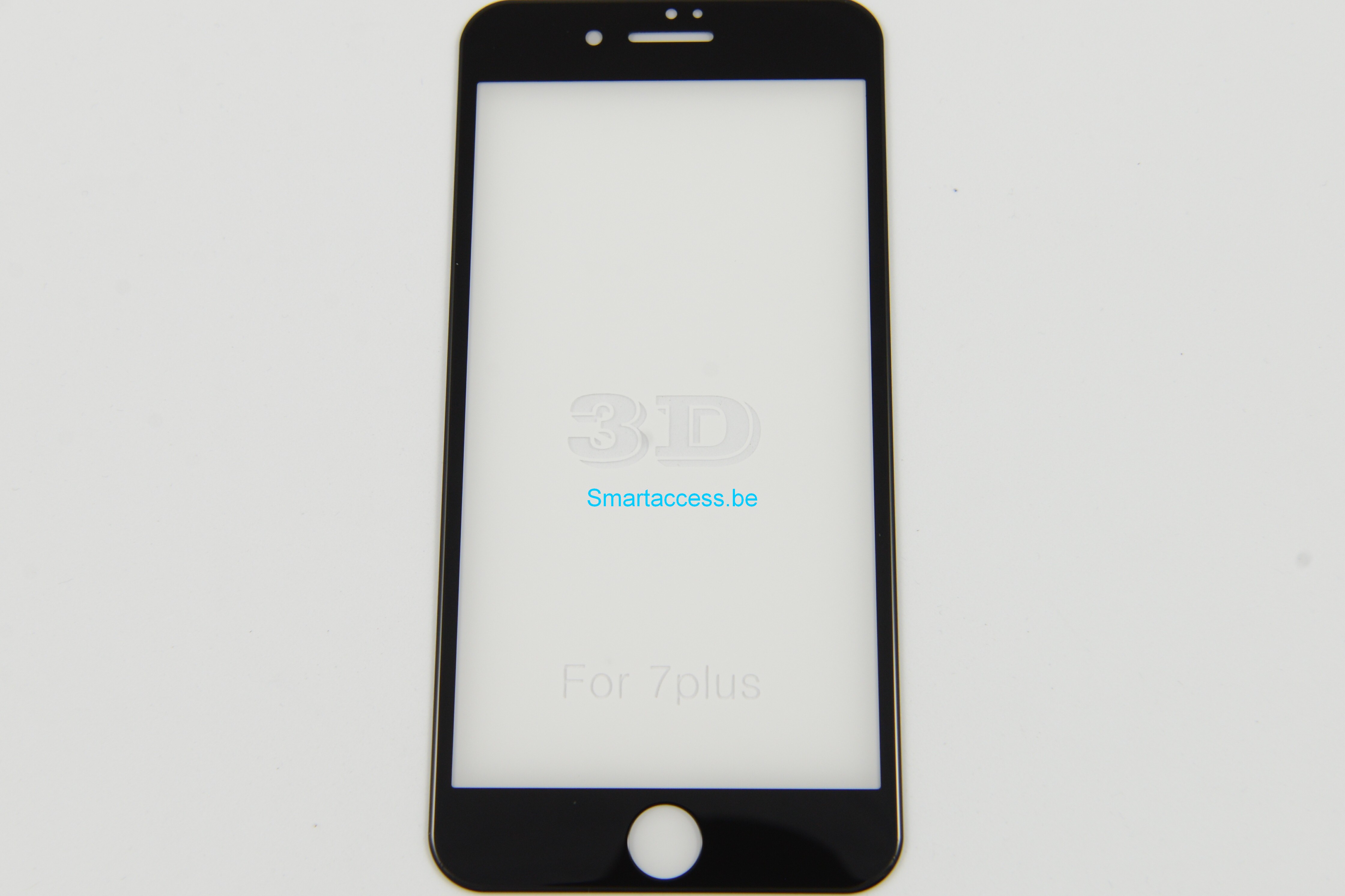 VITRE VERRE TREMPE 3D iPhone 7 Plus noir, film de protection écran intégral